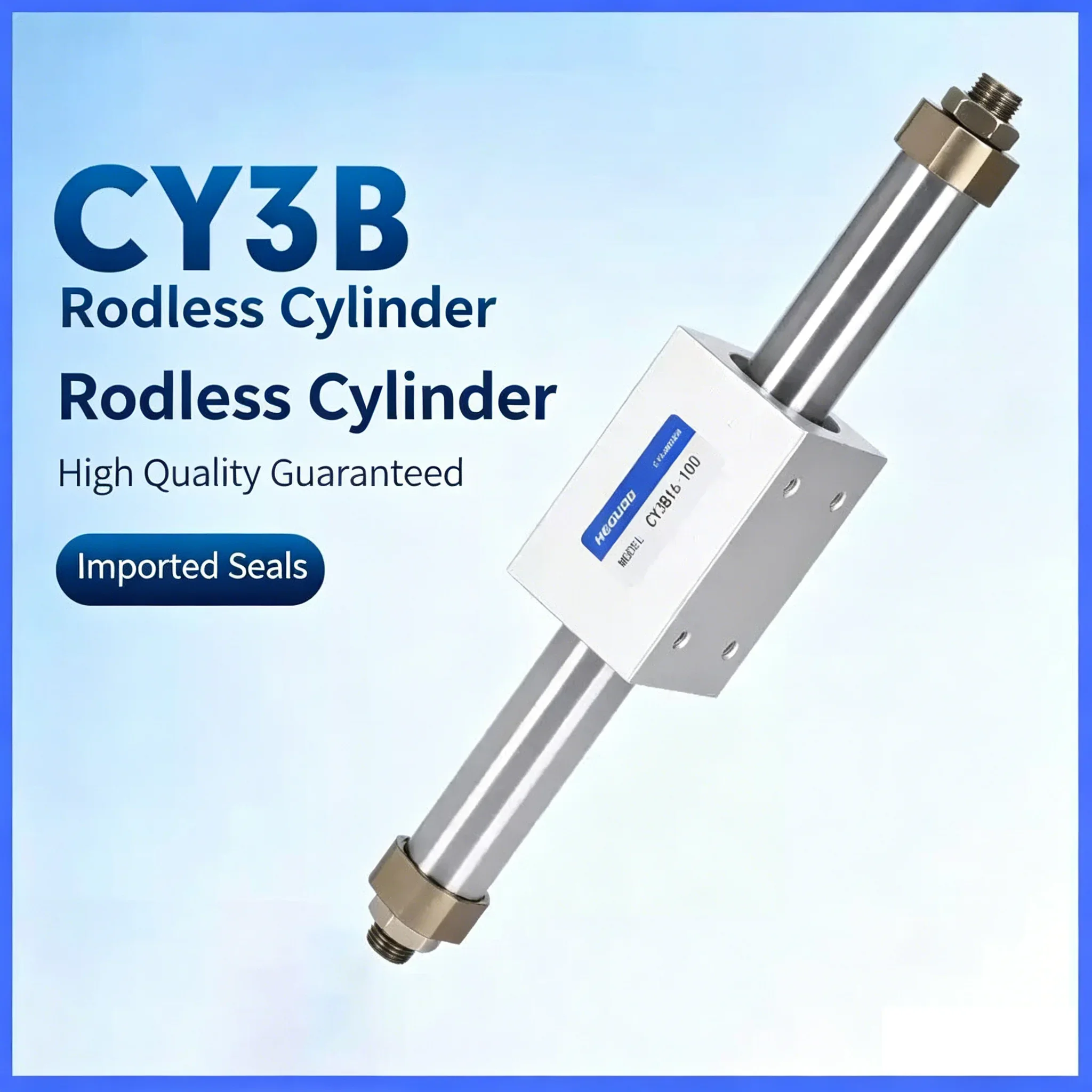 HLH CY3B Small Pneumatic Magnetic Coupler Rod less Cylinder CY3B 10 15 20 25 32 40 50 63-50 100 150 200 250 300 350 400