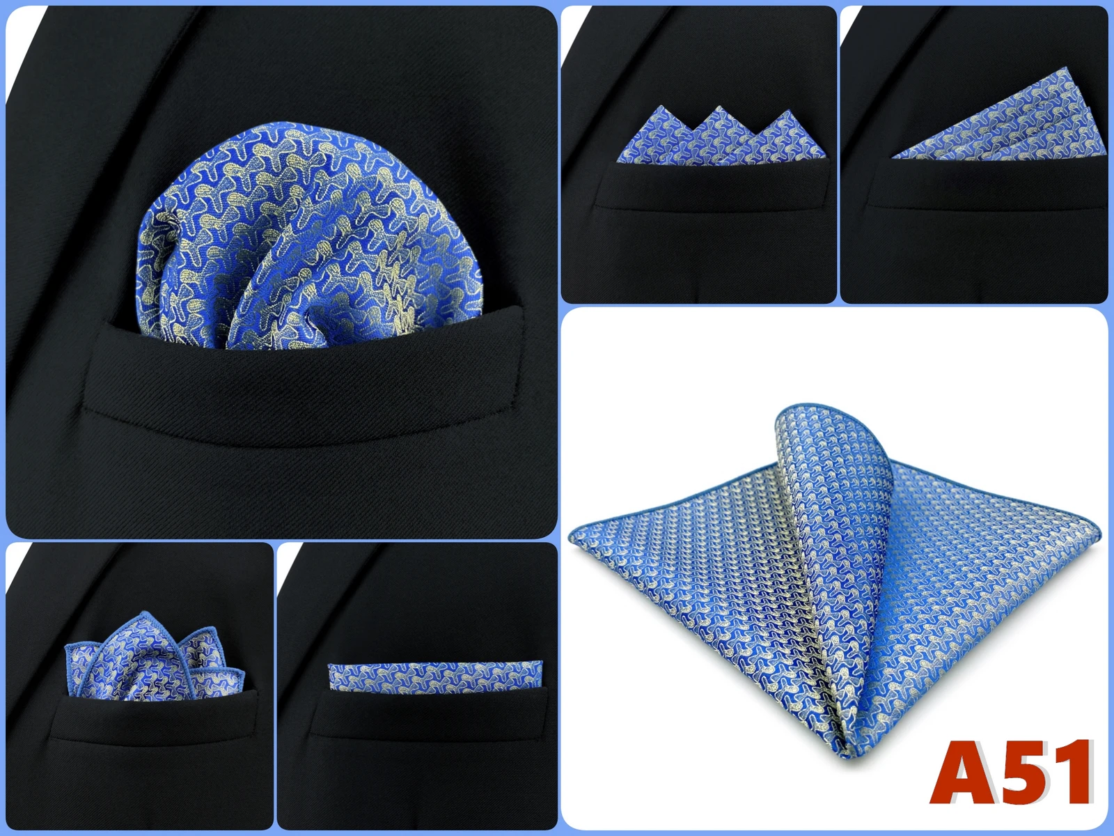 Luxury Mens Pocket Square Handkerchief Multiple Designs Classic Suit Hanky Large Striped Gentlemen Wedding Party Gift for Men