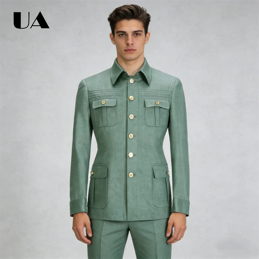 ชุดสูทสองชิ้นสำหรับงานเลี้ยง ไซส์ XXS-4XL ชุดสูทผู้ชายสำหรับงานแต่งงาน ชุดเจ้าบ่าว ชุดเพื่อนเจ้าบ่าว ชุดสูททางการมีกระเป๋า