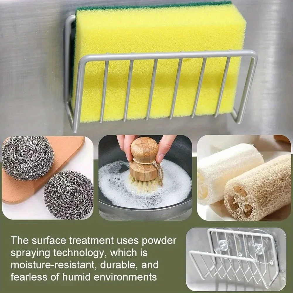 Cleaning Sponge Storage Rack Household Kitchen Sink Wall Hanging Drain Rack Suction Tray Countertop Non-punched Storage Rack