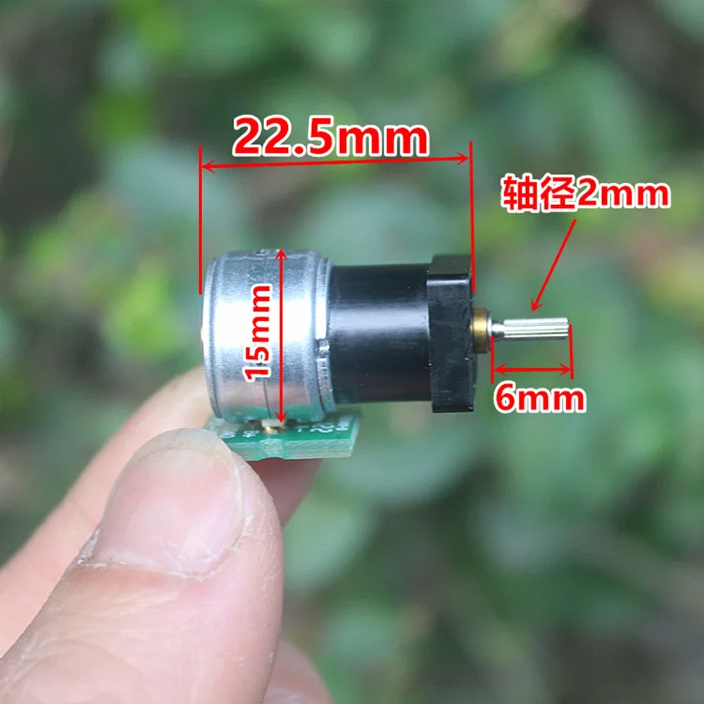 

Mini 2-Phase 4-Wire 15mm Diameter Stepping Gear Motor Planetary Deceleration Stepper Motor 2mm Shaft