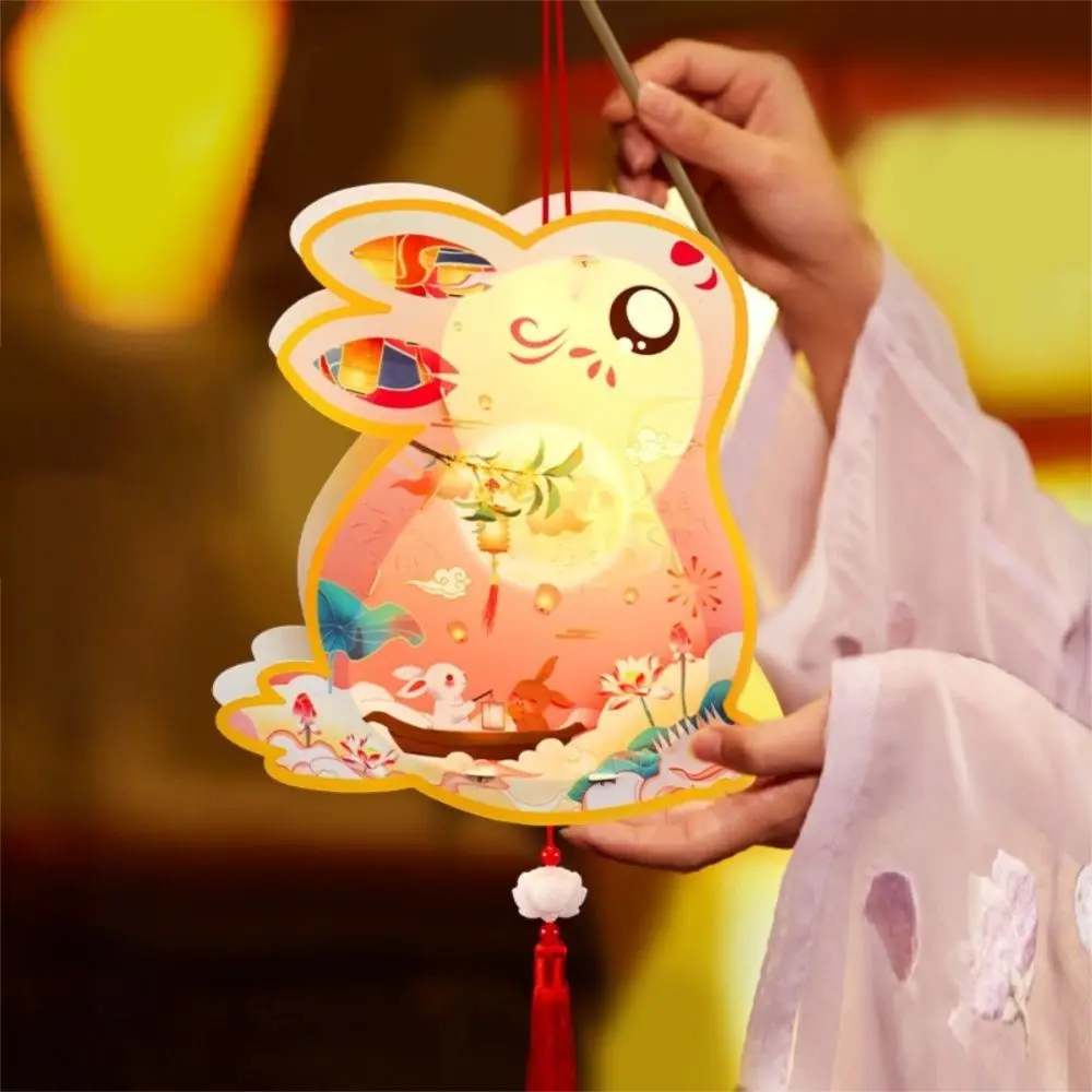 

DIY Material Bag Mid-Autumn Festival Lantern Handmade Glowing Handheld Rabbit Lantern Luminous Chinese Style