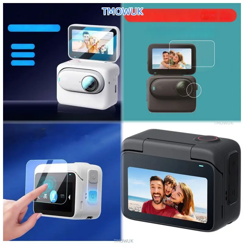 

For Insta360 GO 3S Tempered Glass Screen Lens Protector Anti-scratch Shockproof Anti-bubble Ultra-Clear Action Camera Accessory