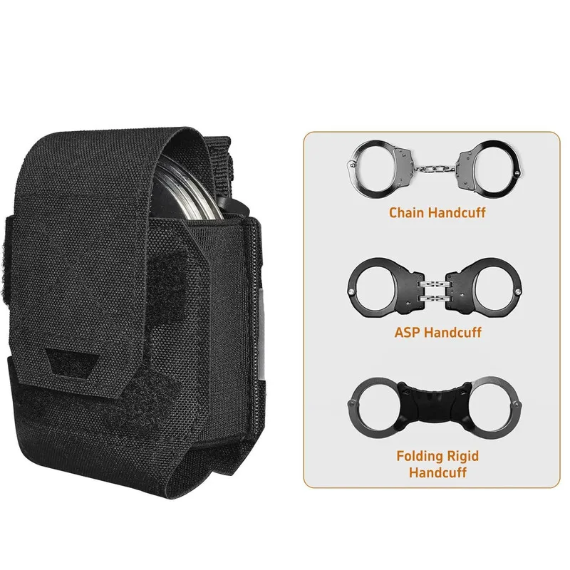 Black Quick Draw Tactical Pouch, Multi-purpose MOLLE Accessory Bag for Vest & Belt Outdoor Training Equipment