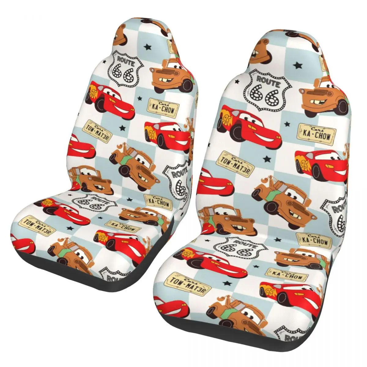 

Универсальный чехол на автомобильное сиденье с рисунком Lightnings McQueens, четыре сезона для внедорожника, чехлы на сиденья из полиэстера для рыбалки