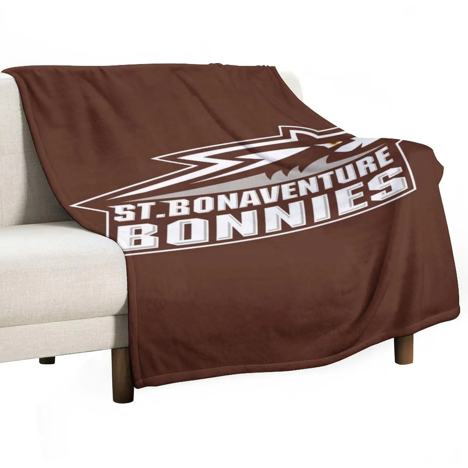 

St. Bonaventure Bonnies Throw Blanket Soft Plaid Large Camping Furrys Blankets