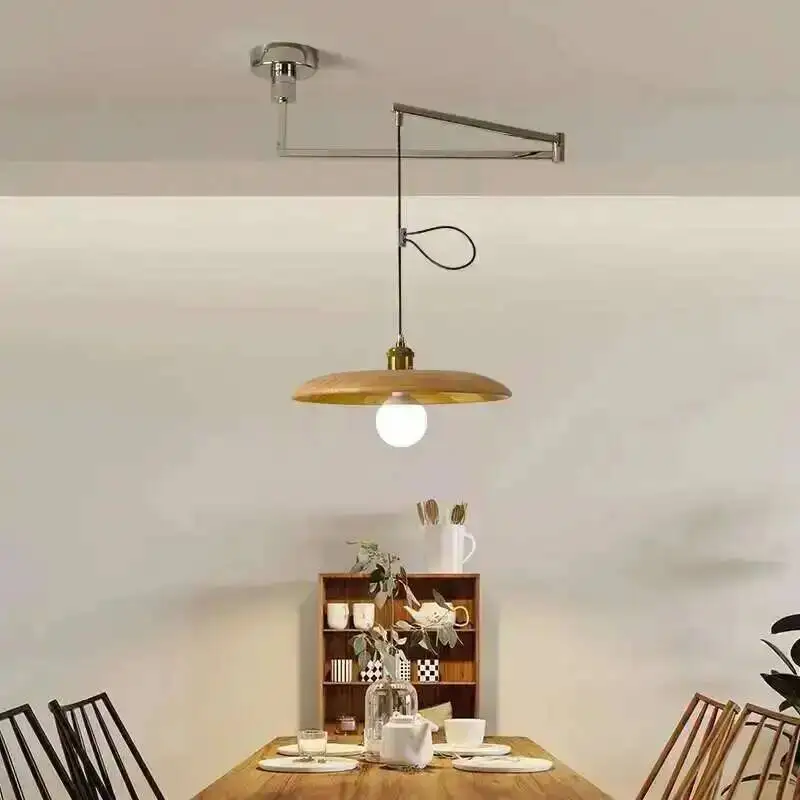 Nordic Adjustable rocker arm telescopic Chandelier Bedroom Bedside Light Office Hotel Restaurant kitchen Study Reading Lighting
