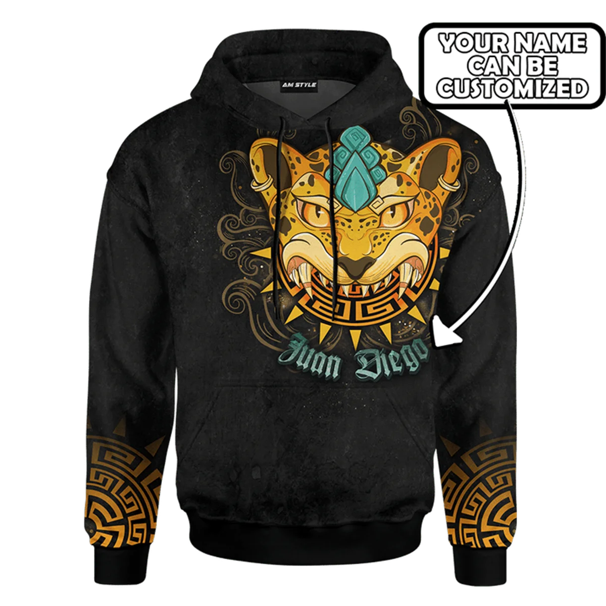 AZTEC MEXICO JAGUAR WARRIOR AZTEC MEXICAN MURAL ART 3D Print Unisex Hoodie Men Sweatshirt Streetwear Zip Pullover Casual Jacket