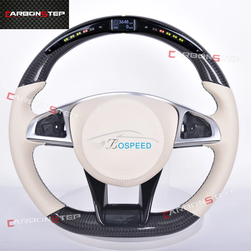 

For Mercedes Benz W205 GL550 C250 S350 C350 E350 ML 166 CLA 180 ML 164 G500 C207 W245 C280 Carbon Fiber LED Steering Wheel