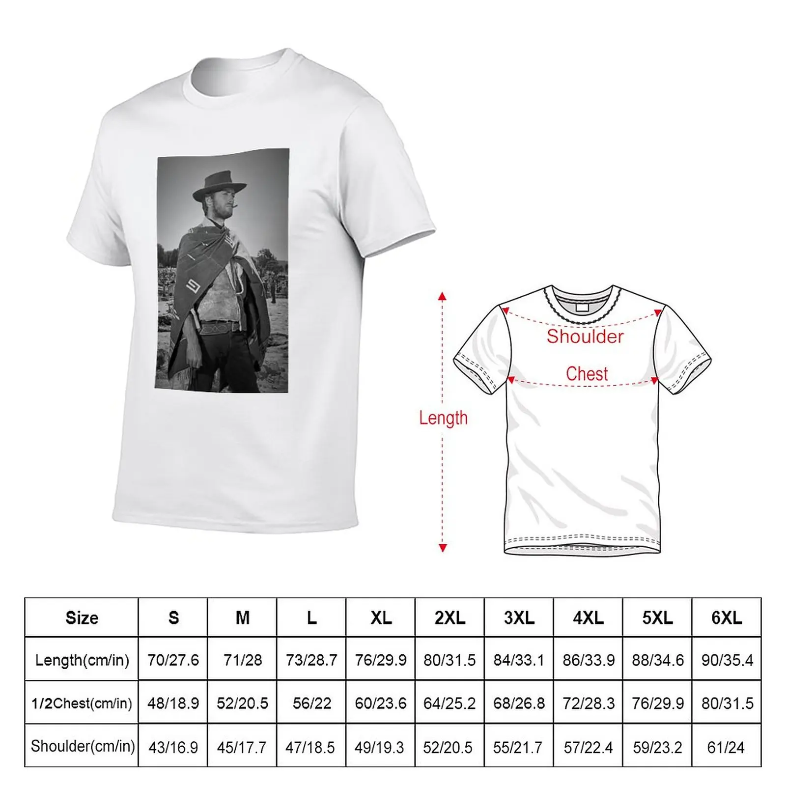 New Clint Eastwood - The Good, The Bad and The Ugly T-Shirt Oversized t-shirt Short sleeve new edition t shirt men clothes