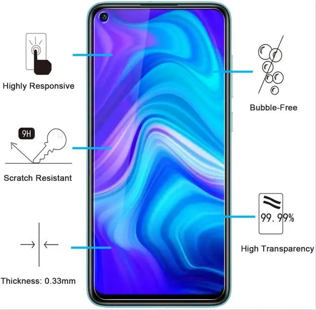 3 قطع غطاء كامل من الزجاج المقسى لهاتف Xiaomi Redmi Note 9 Note9 Pro 9H #3