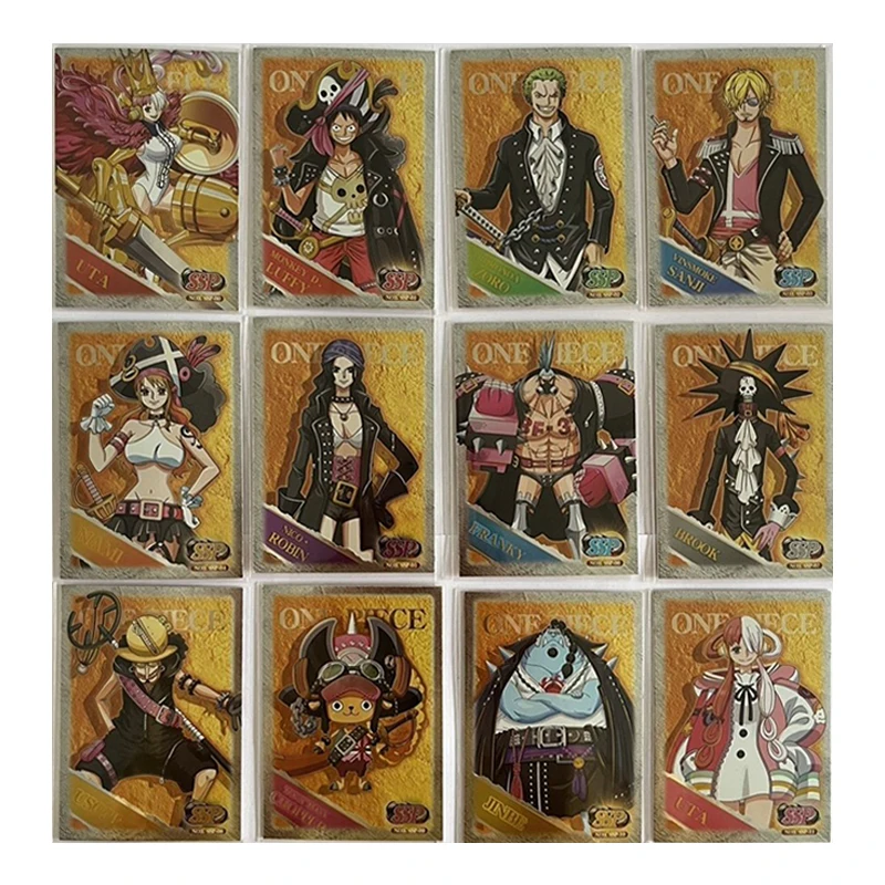 

Anime One Piece SSP Series Collectible Cards Luffy Zoro Nami Robin Uta Chopper Sanji Usopp Christmas Birthday Gifts Toys