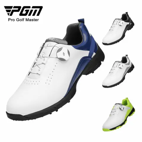 PGM 골프 신발 남자 방수 Footjoy 통기성 골프 신발 남성 회전 신발 끈 스포츠 스 니 커 즈 비 슬립 트레이너 XZ143