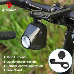 X-TIGER Bike Light 1600 Lumens Super Bright IP66 Waterproof Bicycle Lights Wireless Remote Control MTB Road Bike Front Light