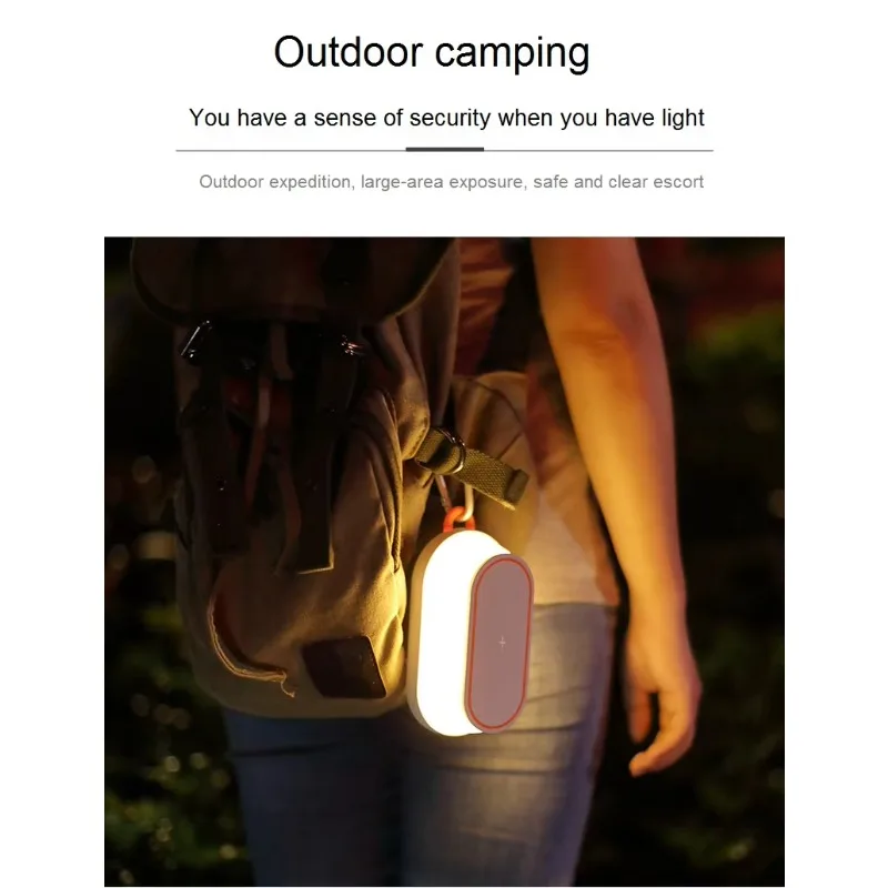 New  Mobile Phone Holder/ Folding Usb Rechargeable Night Led Light/ Wireless Charging and Charging Treasure Drop Shipping