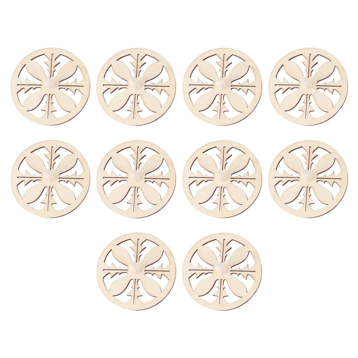 

Набор из 10 деревянных неокрашенных волчков: классический детский гироскоп для росписи, развивающий координацию рук и глаз, для творчества и обучения