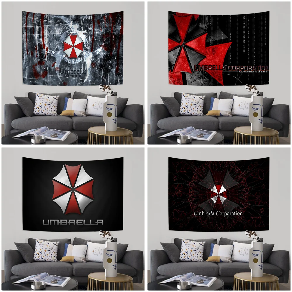 Umbrella Corporation Cartoon Tapestry For Living Room Home Dorm Decor INS Home Decor