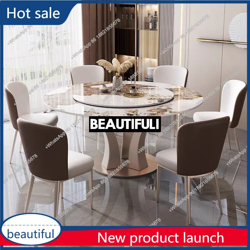 A38 luxo jantar mesa redonda salão de estar dinette jardim pequena mesa jantar conjunto bonito moderno plegable móveis luxo