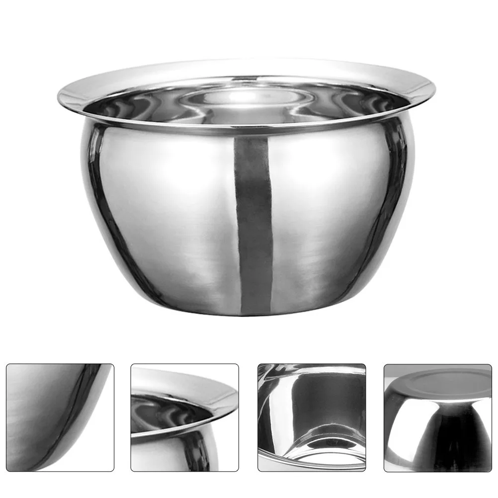 

1Pcs Stainless Steel Basin Kitchen Oil Bowl Multipurpose Storage Bowl for Soup Salad Food Mixing Practical