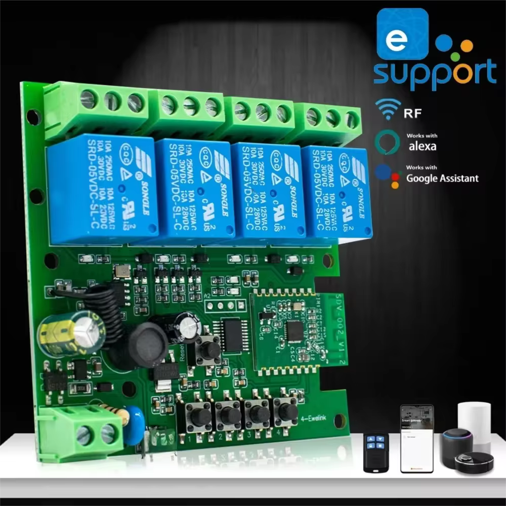 שלט רחוק חכם eWelink עם מתג Wifi רלה 12V 24V 220V אינצ'ינג אינטרלוק טיימר נעילה עצמית מודול אוטומציה לבית עבור Alexa