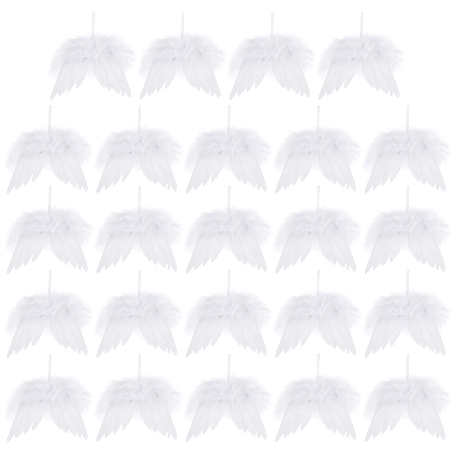 24 Pcs Angel Wings Pendant Christmas Supplies Gadgets Festival Scene Decor Child