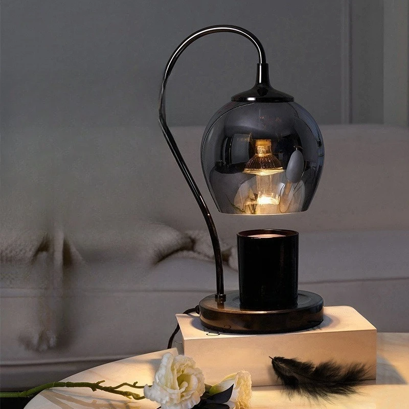 

Aromatherapy melting candle lamp melting wax slightly drunk lamp no fire timing retro high-end desk lamp bedroom bedside