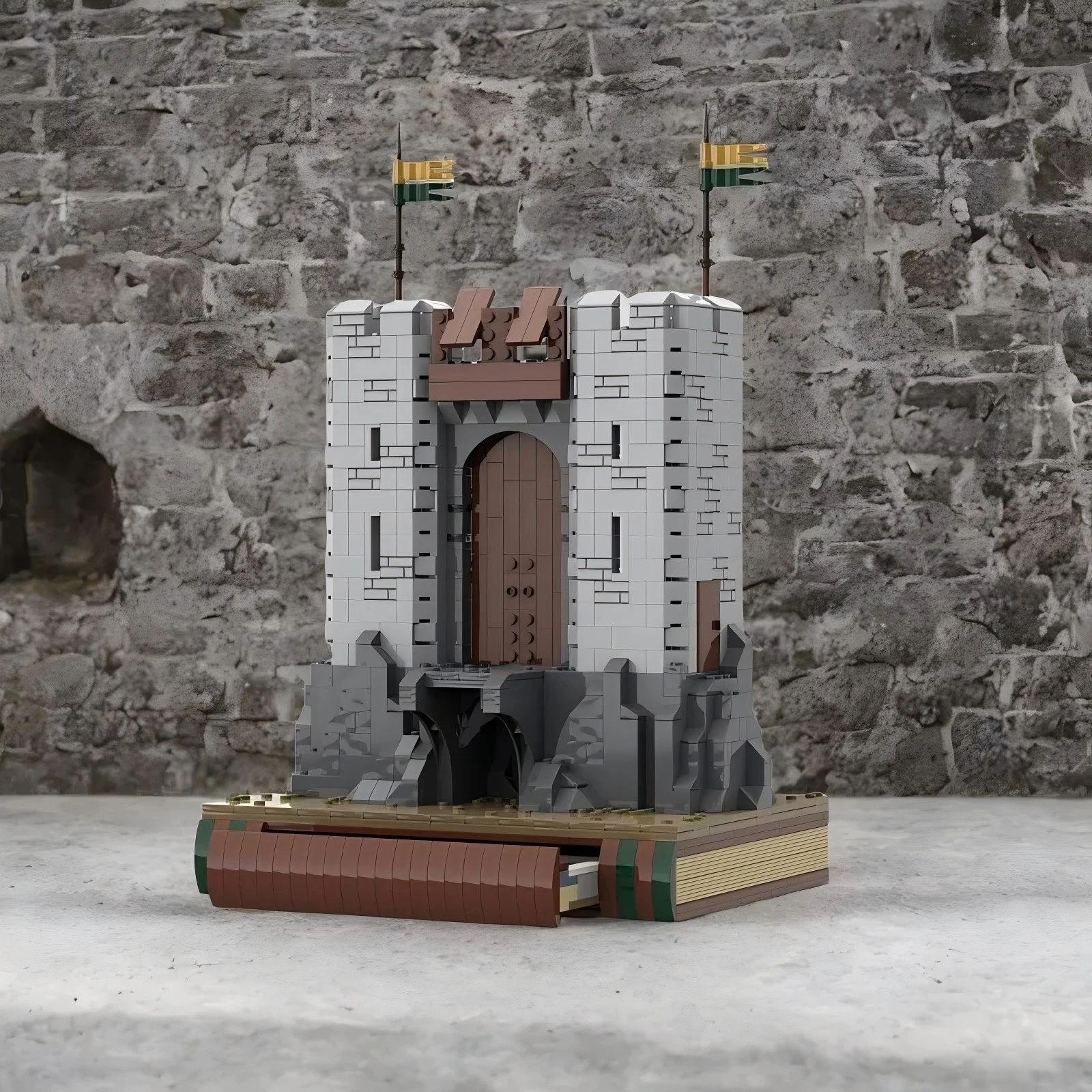 

1136 Pieces | MOC Gate of Helm's Deep | Modular Middle-earth Castle | Model Building Blocks | Birthday Toys Gift