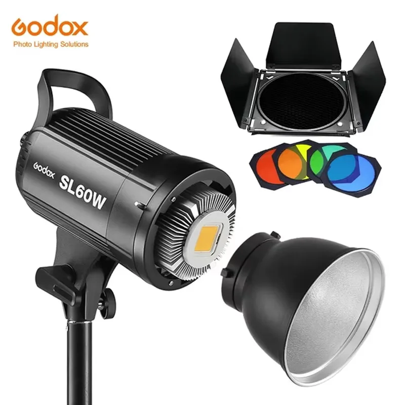 Godox LED Video Light SL-60W SL60W 5600K White Version Video Light Continuous Light Bowens Mount for Studio Video Recording