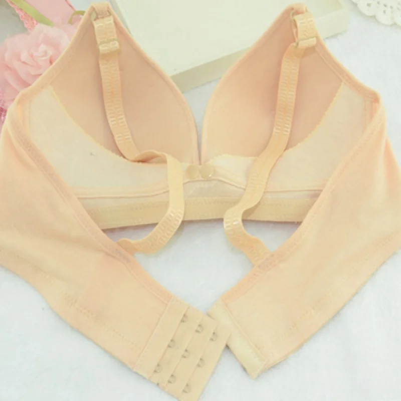 3/4 Cup Thin Breastfeeding Bra front open buckle Soft Comfortable Cotton Without Steel Ring Pregnant Women's Underwear