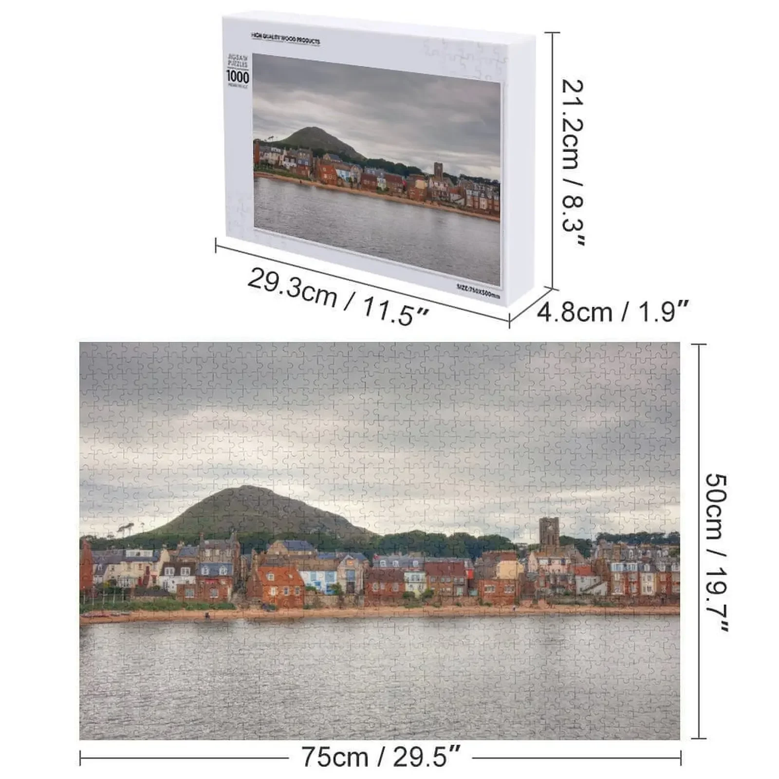 North Berwick Law Puzzle jeu enfants Iq Woodens pour adultes cadeau personnalisé Puzzle