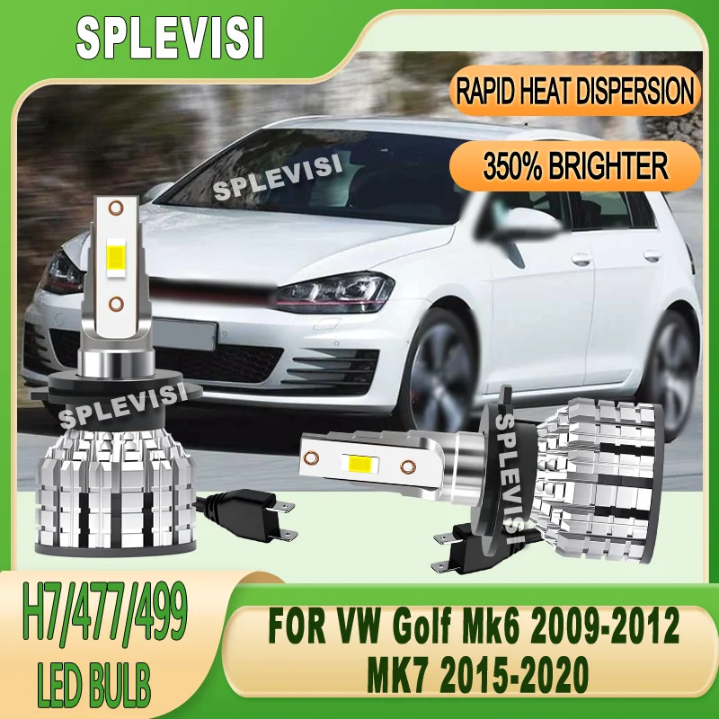 

for Better Night Visibility 24000LM/Pair Stable Light Beam LED Low Beam Bulbs For VW Golf Mk6 2009-2012 MK7 2013 2014 2015-2020