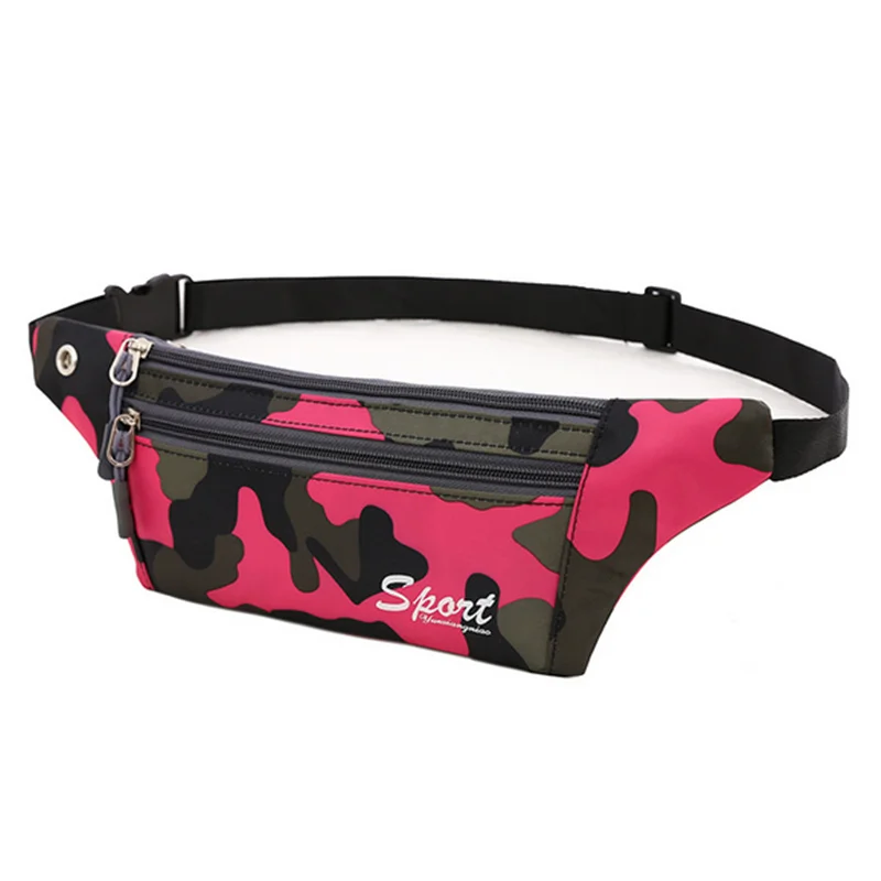 Camouflage Sport Waist Travel Bum Bag Boys Girls Kids Fanny Pack Belt Walking Holiday Pouch Ladies Casual Waterproof Chest Pack