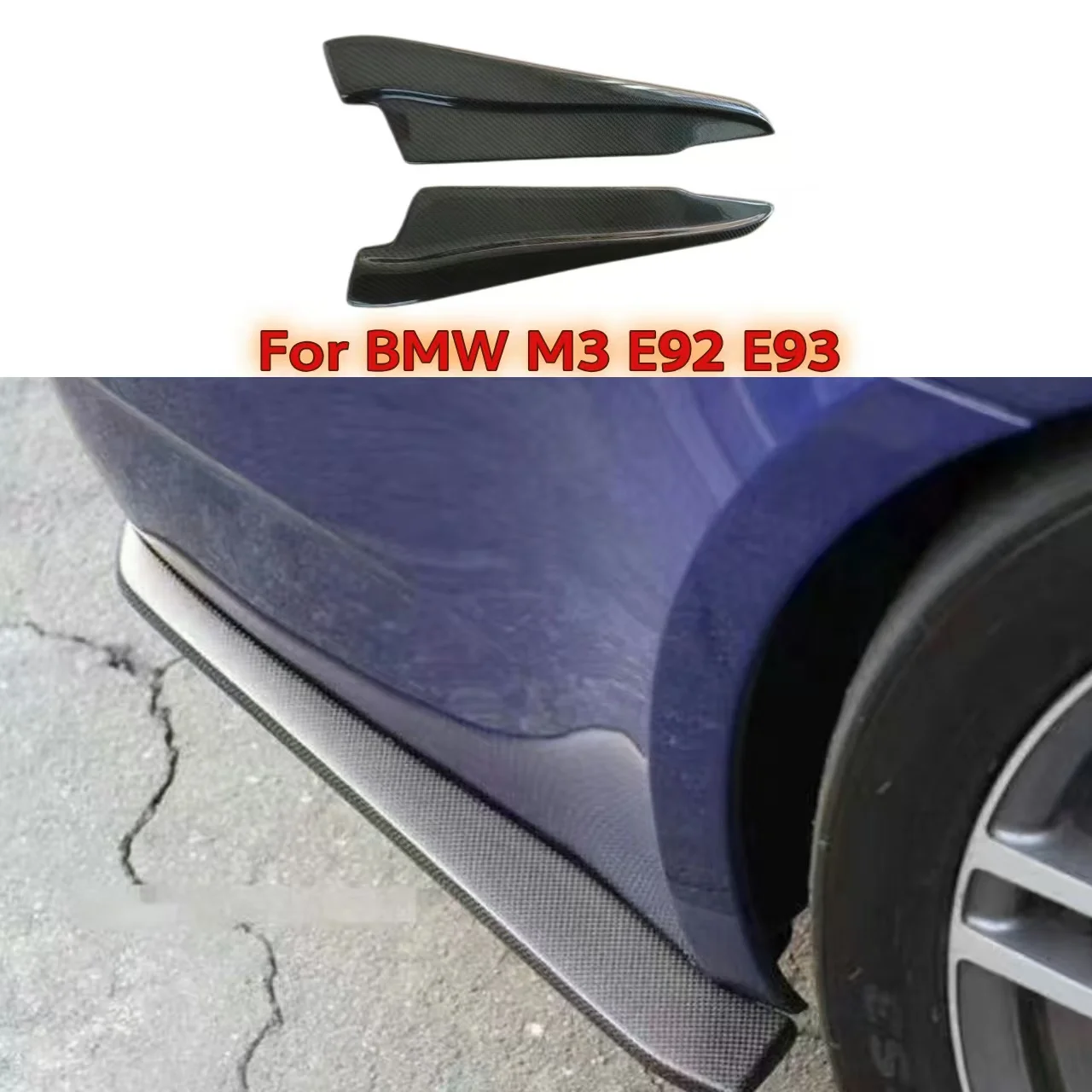 

Rear Bumper Aprons Side Splitter for Bmw 3 Series E92 E93 M3 Car Wrap Angle 2005 - 2012