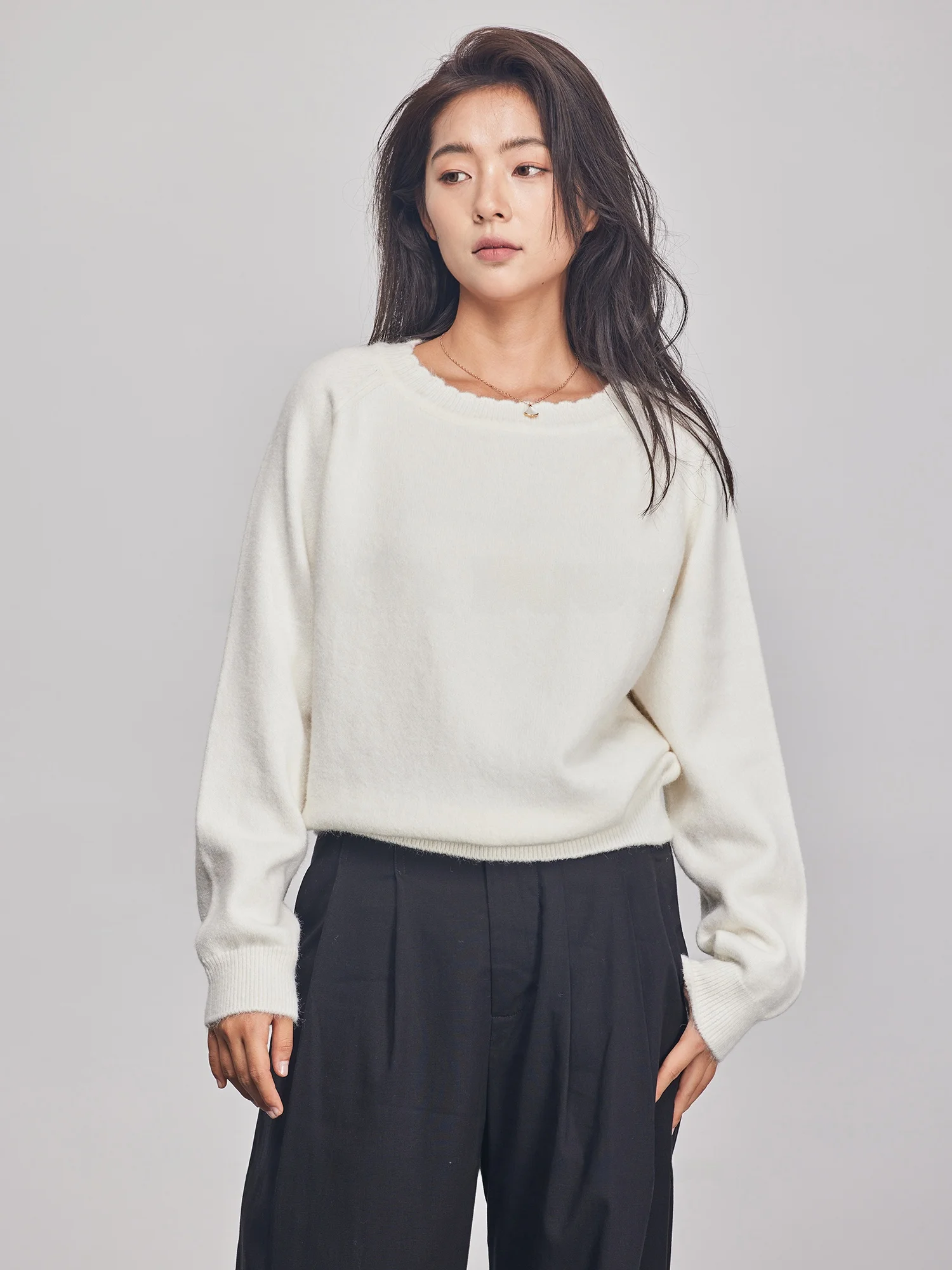 

Вязаный свитер HuaerDuoer Camere с круглым вырезом, повседневная женская верхняя одежда свободного кроя, осенняя новинка, удобный для поездок на работу, ветрозащитный