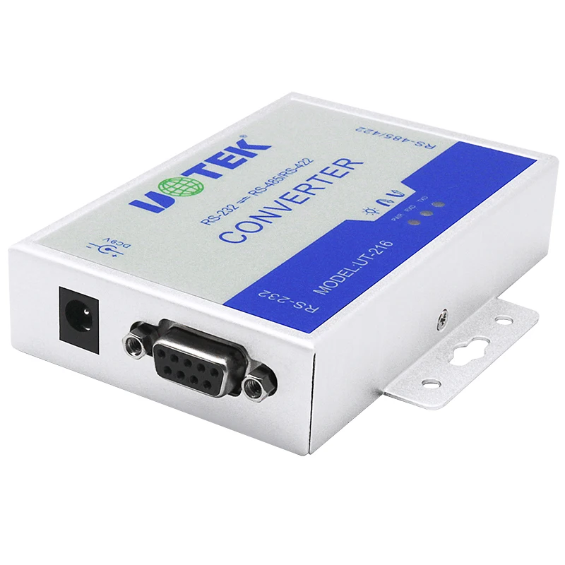 RS232 to RS485 RS422 Interface Converter DB9 and RJ45 Port with 600W Surge Protection UT-216 UOTEK
