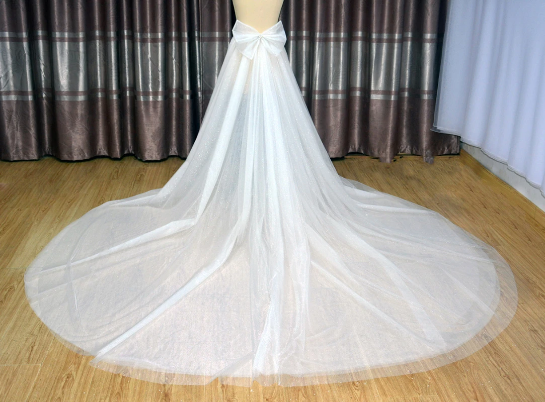 Jupe-train amovible pour mariée, jupe en tulle de mariage, robe de mariée, train détachable personnalisé