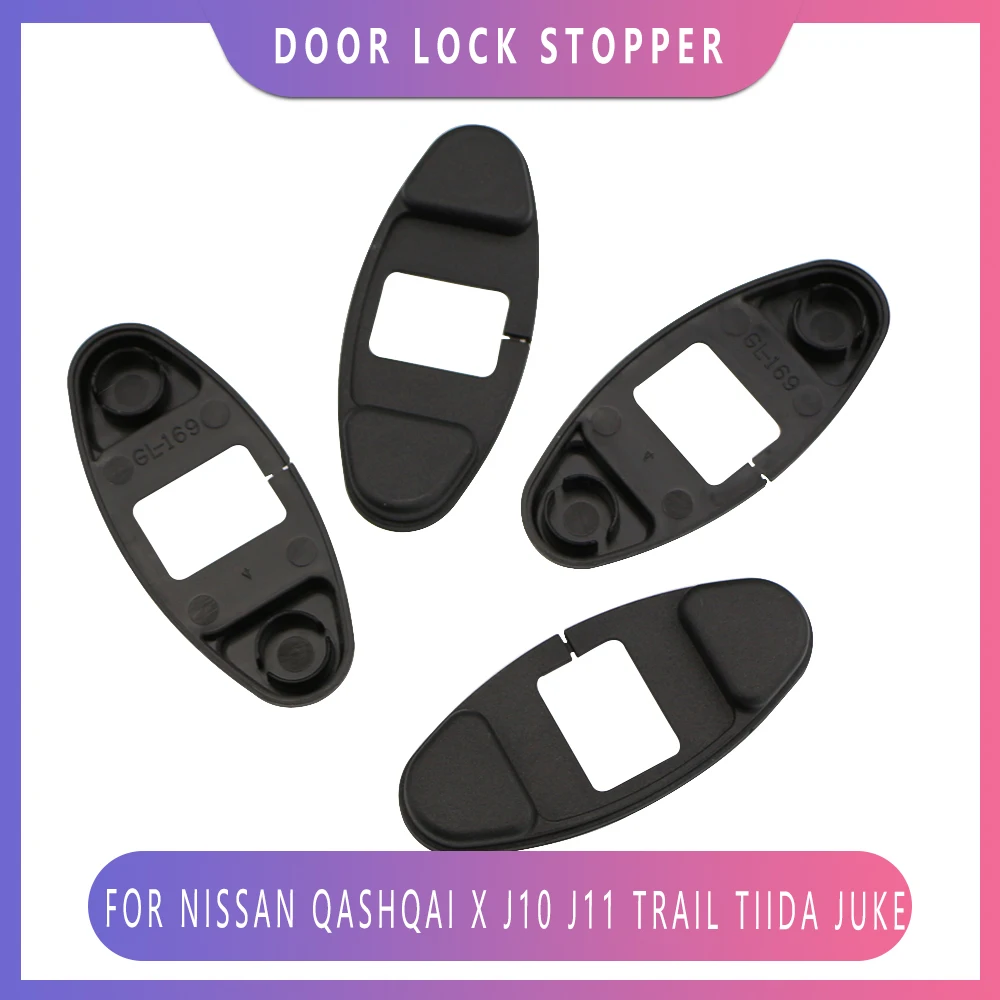 Door Lock Stopper Limiting Cover Abs Sticker Fit for Nissan Qashqai X J10 J11 Trail Tiida Juke Auto Arm Buckle Car Styling