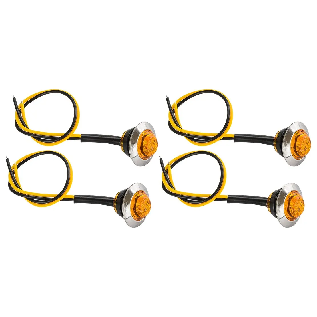 

4Pcs 3/4" LED Side Marker Lamp Bullet Indicator Clearance Turn Signal Light Blinker Fit For Land Rover Series Classic Car