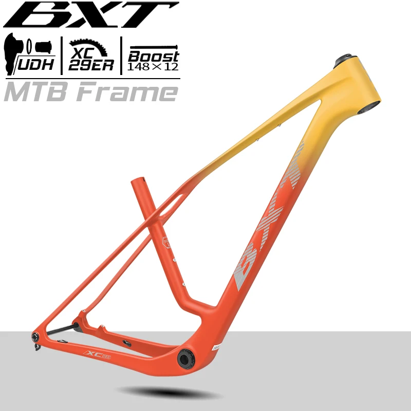 

Рама BXT MTB model-086 из углеродного волокна T1000 29er Карбоновая рама горного велосипеда с винтом T47 (73 мм) Рама дискового тормоза MTB велосипеда