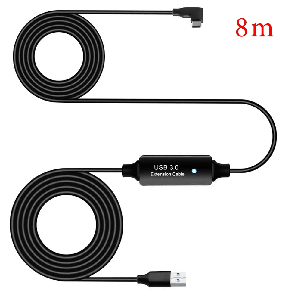A85P VR Data Cable, Type A to Type C Vr Data Extension Cable for Oculus Quest Headsets and Gaming Computers(8M)
