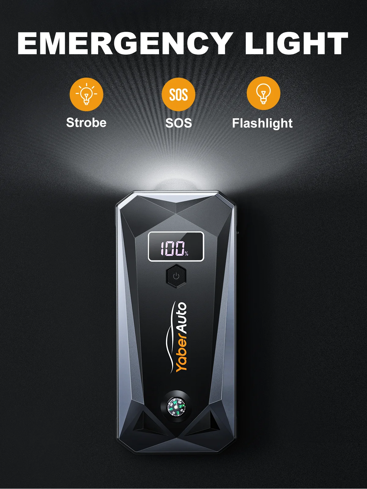YABER 車のジャンプスターター 4000A 26800mAh 車のバッテリー 