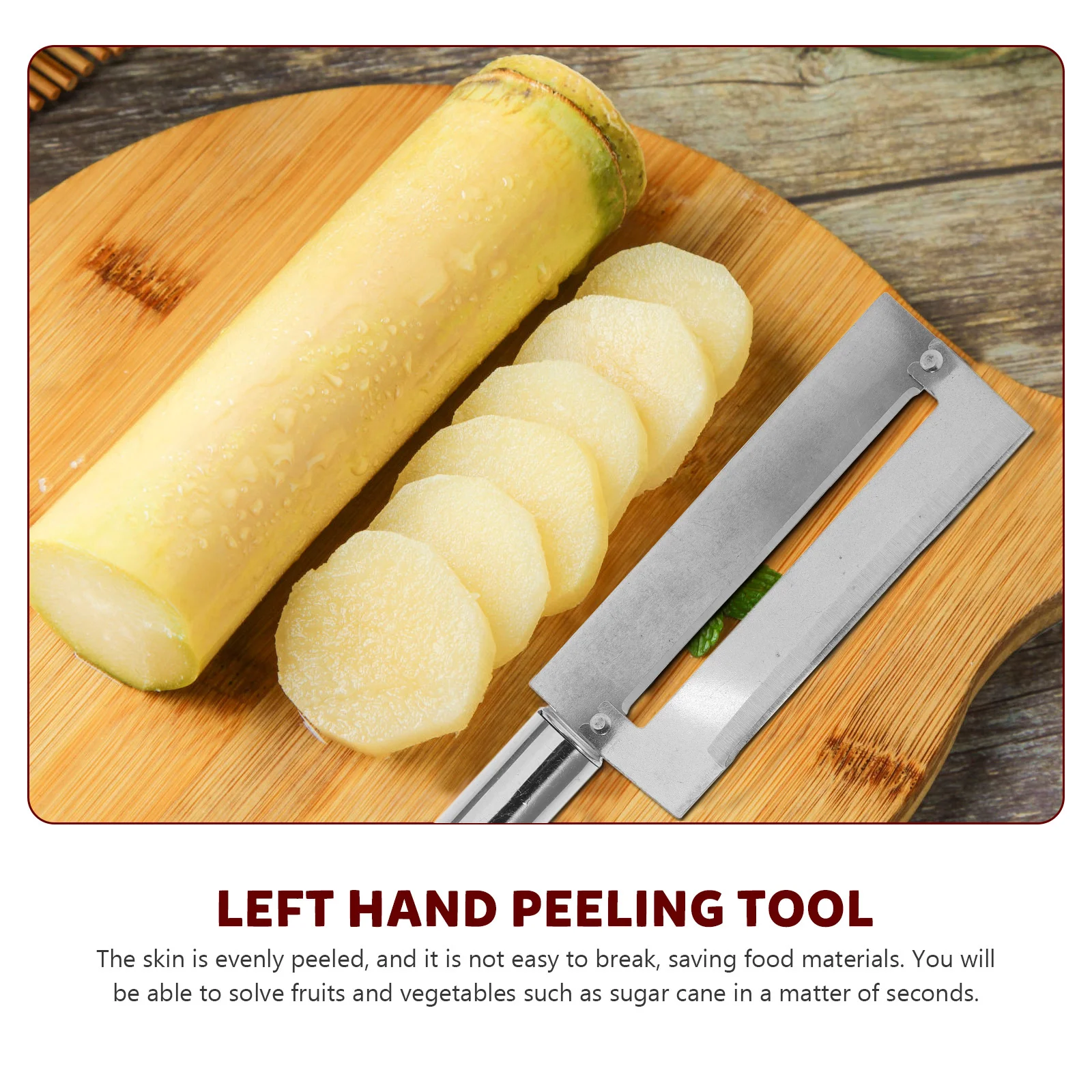 

1Pcs Stainless Steel Sugarcane Pineapple Fruit Peeler Cutter Kitchen Tool Multifunction Vegetable Paring Knife Rustproof