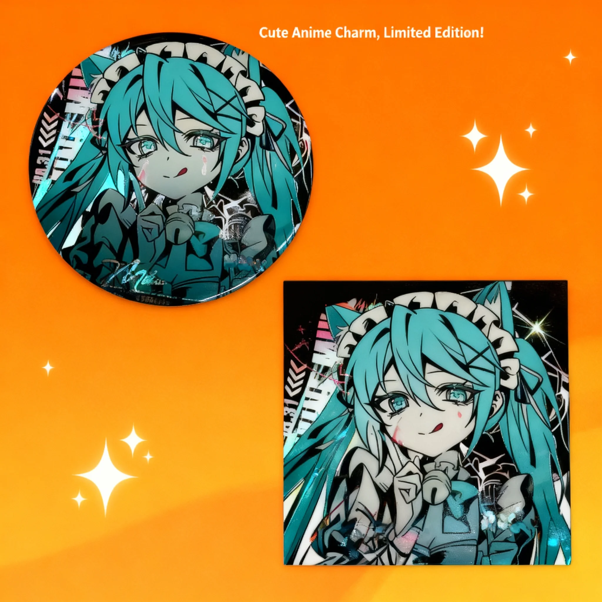 

Значок-пин Miku Hatsune Future Vocaloid для косплея в стиле аниме, двойной светоотражающий, милый, фанатский, додзинси-товары