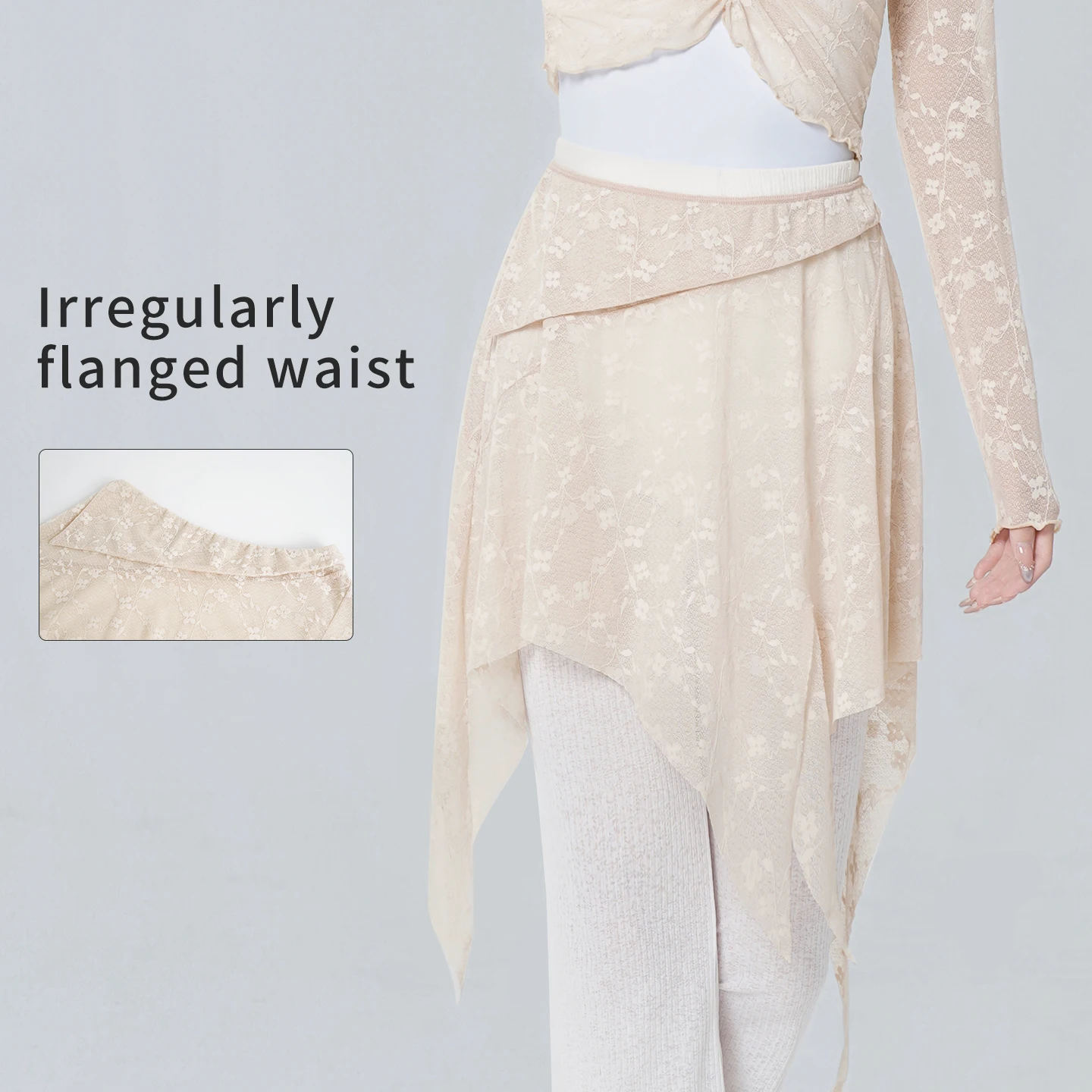 

Балетная юбка для взрослых, тюлевая тренировочная юбка нестандартной формы для танцев с кружевной отделкой для женщин и девочек