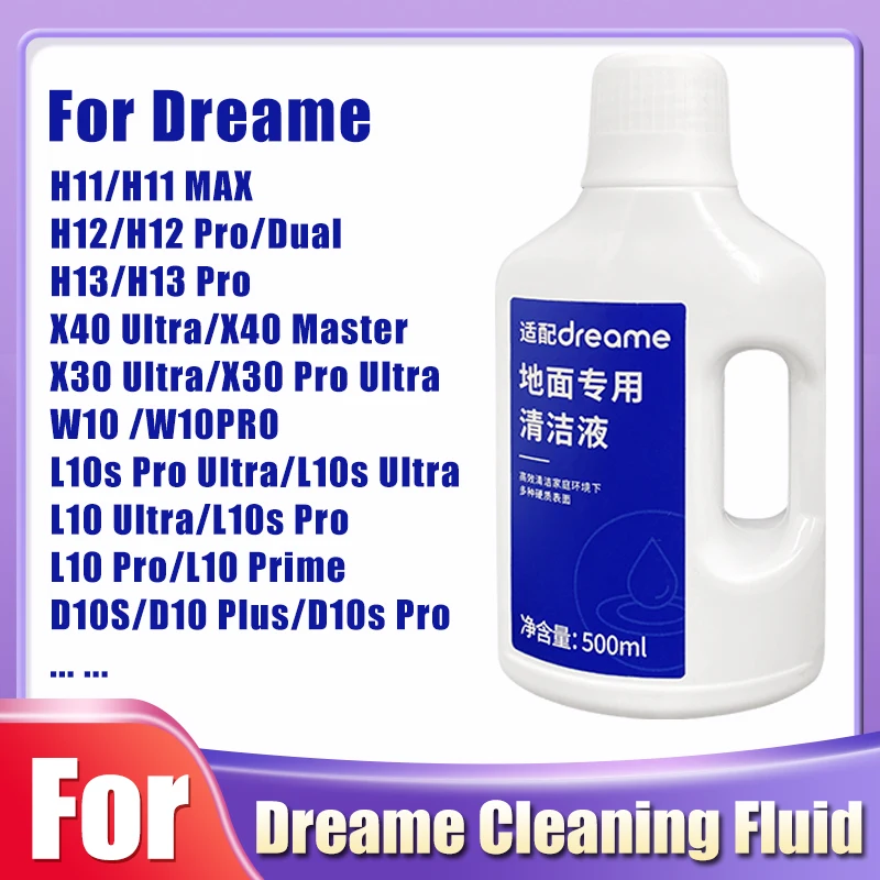 Liquid Fit For Dreame X40 Ultra\X30 Ultra\H11\H12\D9\W10 Parts Cleaning Solution Cleaning Fluid Nettoyage Accessories 500ml