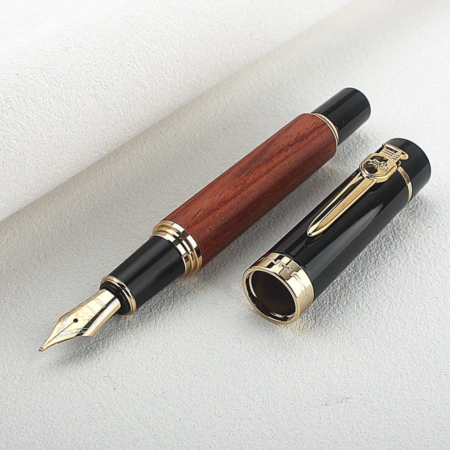 JINHAO 650 Holz Füllfederhalter Hohe Qualität F EF Feder Tintenstift Kalligraphie Stift Schreibwaren Schule Bürobedarf PK 9056 – Detail 5