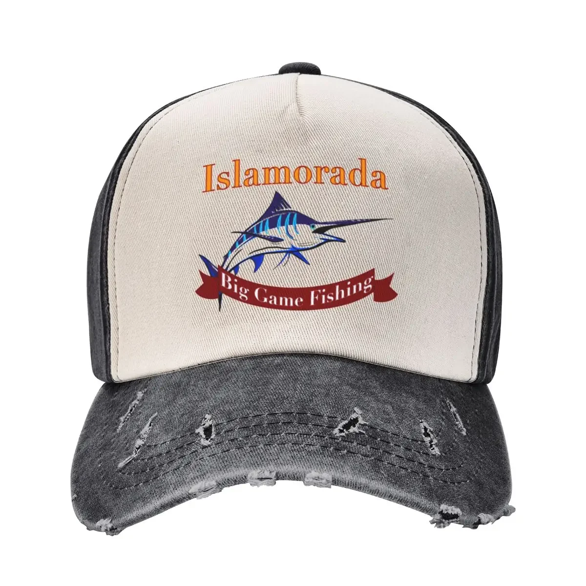 Islamorada Vintage Fishing Baseball Cap summer hat Big Size Hat Gentleman Hat Woman Hats Men's