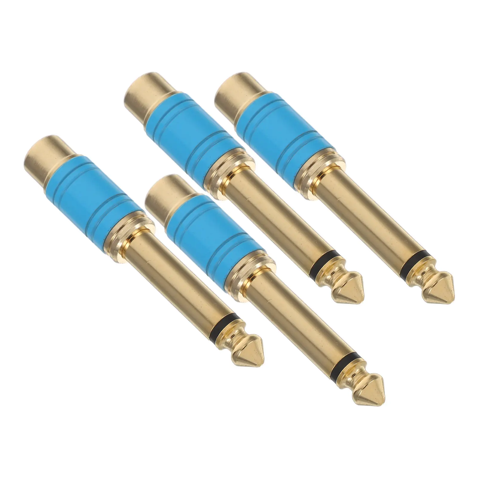 

4Pcs 6.35mm Male to Female Audio Adapter High-Fidelity Shielded Metal Connector for Mixer Amplifier Studio Guitar