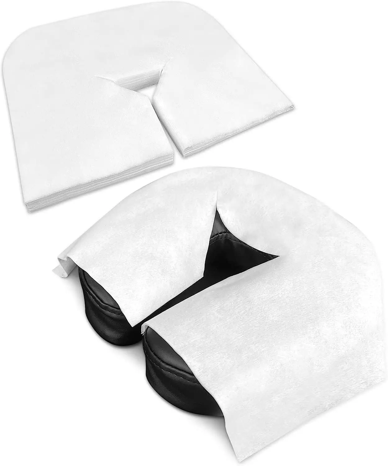 

Zen Premium Disposable Face Cradle Covers for Massage Tables & Chairs - 60 GSM, Ultra Soft, Luxurious