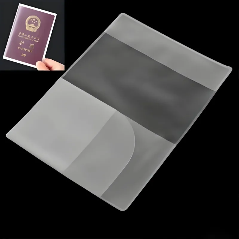 

Fashion Frosting Clear Passport Cover for Travel PVC Passport Card & ID Holders Passport Package Multi-function Documents Case